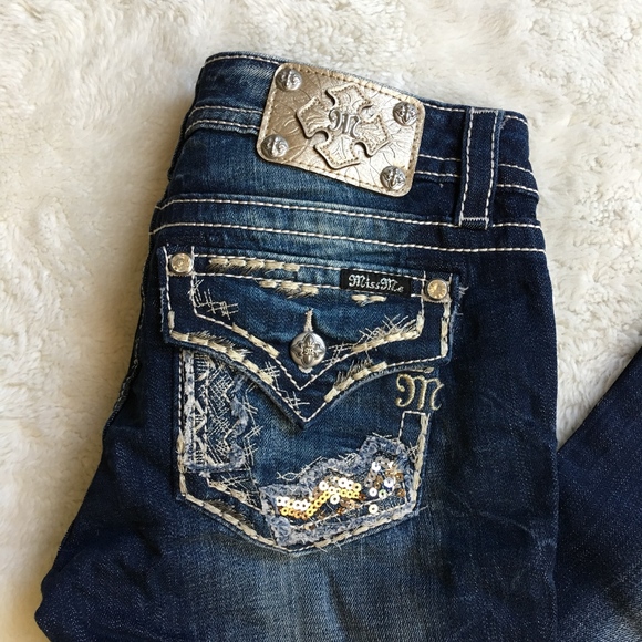 Miss Me Denim - Miss Me Signature Straight Jeans Size 28x29"